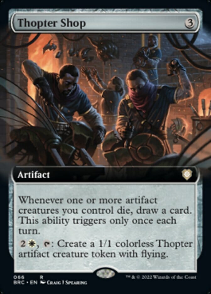Thopter Shop (Extended Art) [The Brothers' War Commander] MTG Single Magic: The Gathering  | Multizone: Comics And Games