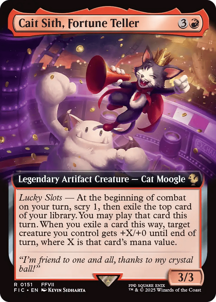 Cait Sith, Fortune Teller (Extended Art) [FINAL FANTASY Commander] MTG Single Magic: The Gathering  | Multizone: Comics And Games