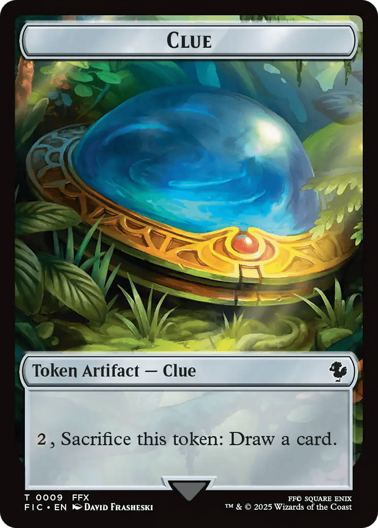 Clue // Treasure Double-Sided Token (Surge Foil) [FINAL FANTASY Commander Tokens] MTG Single Magic: The Gathering  | Multizone: Comics And Games