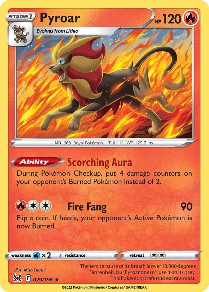 Pyroar (029/196) [Sword & Shield: Lost Origin] Pokemon Single Pokémon  | Multizone: Comics And Games