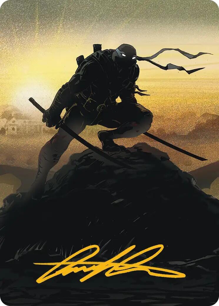 Leonardo, Sewer Samurai Art Card (20/54) (Gold-Stamped Signature) [Teenage Mutant Ninja Turtles Art Series] MTG Single Magic: The Gathering  | Multizone: Comics And Games