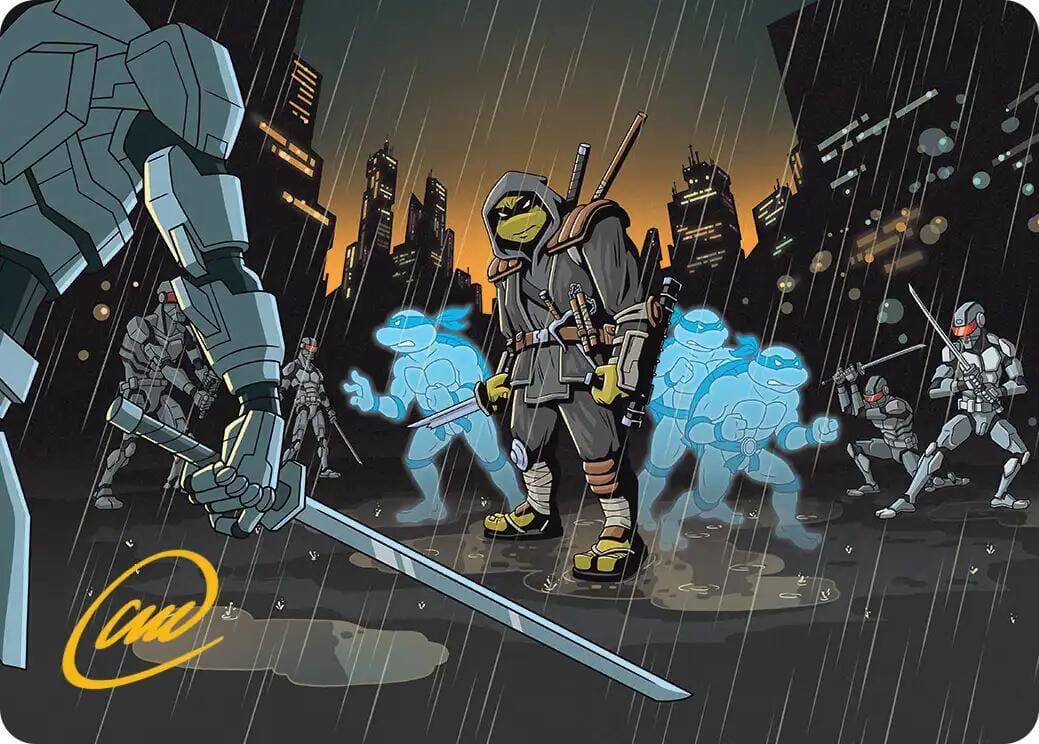 The Last Ronin's Technique Art Card (Gold-Stamped Signature) [Teenage Mutant Ninja Turtles Art Series] MTG Single Magic: The Gathering  | Multizone: Comics And Games