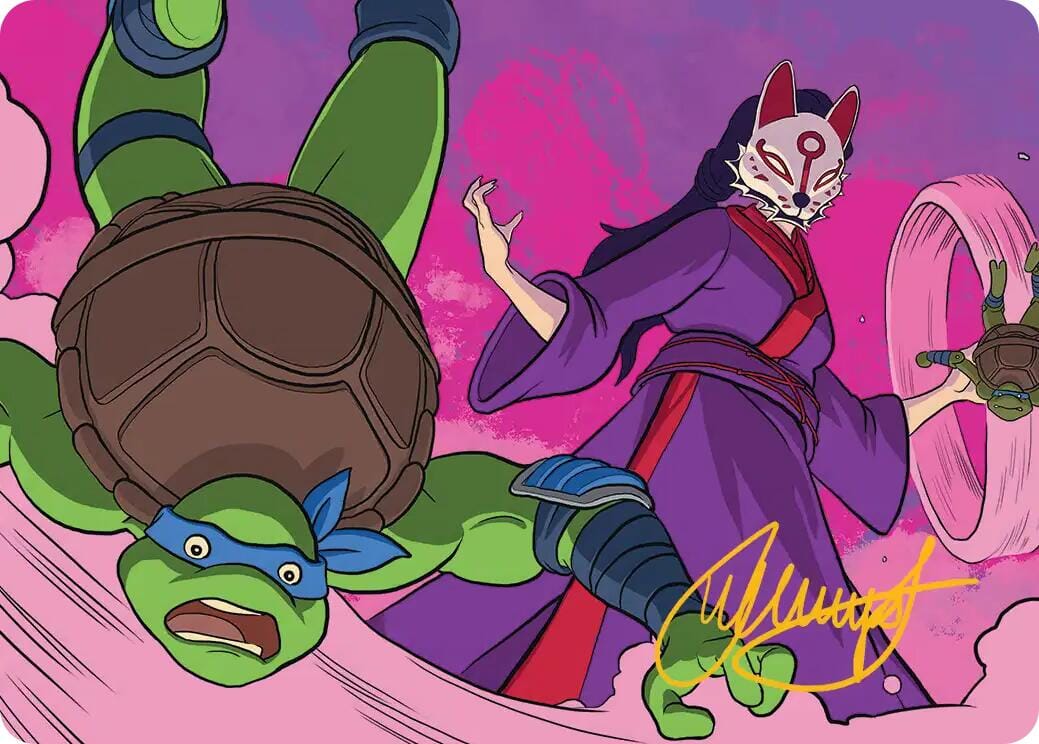 Kitsune's Technique Art Card (Gold-Stamped Signature) [Teenage Mutant Ninja Turtles Art Series] MTG Single Magic: The Gathering  | Multizone: Comics And Games