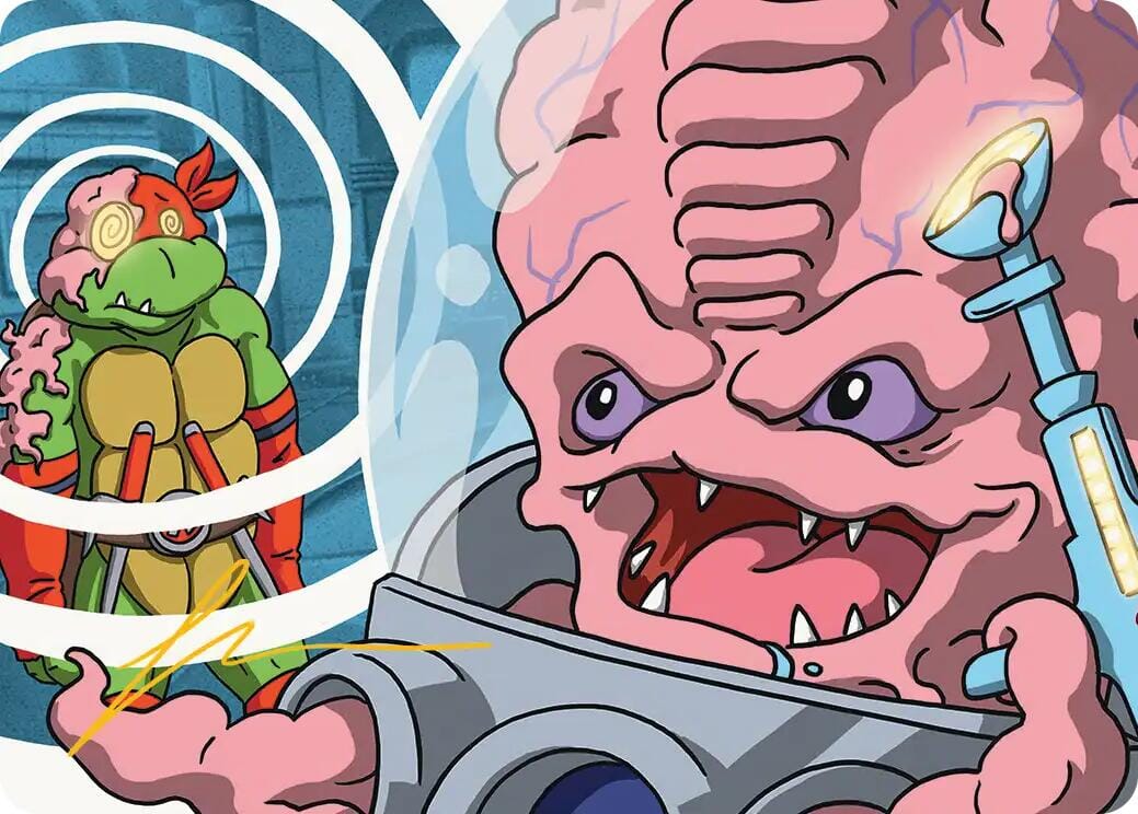 Krang, Master Mind Art Card (25/54) (Gold-Stamped Signature) [Teenage Mutant Ninja Turtles Art Series] MTG Single Magic: The Gathering  | Multizone: Comics And Games
