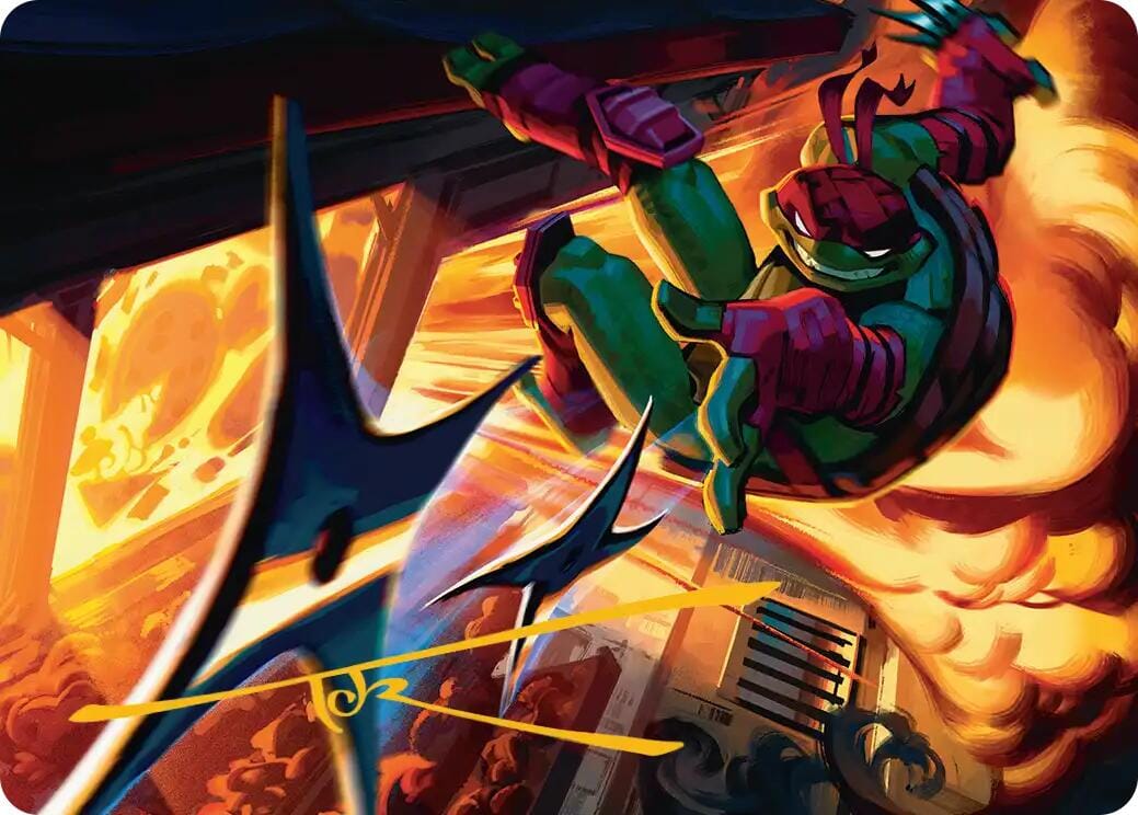 Storm of Steel Art Card (Gold-Stamped Signature) [Teenage Mutant Ninja Turtles Art Series] MTG Single Magic: The Gathering  | Multizone: Comics And Games