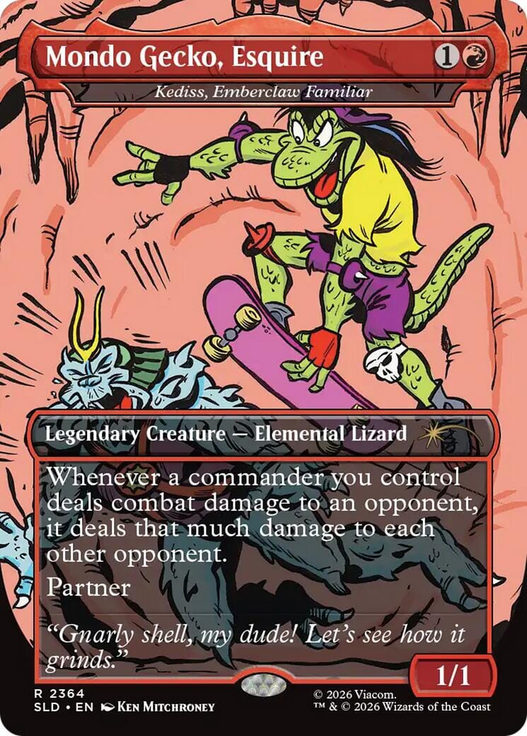 Mondo Gecko, Esquire - Kediss, Emberclaw Familiar [Secret Lair Drop Series] MTG Single Magic: The Gathering  | Multizone: Comics And Games