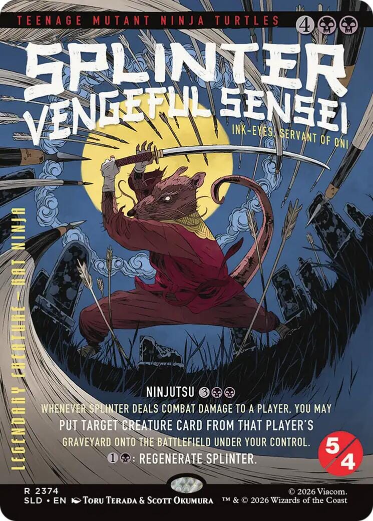 Splinter, Vengeful Sensei - Ink-Eyes, Servant of Oni [Secret Lair Drop Series] MTG Single Magic: The Gathering  | Multizone: Comics And Games
