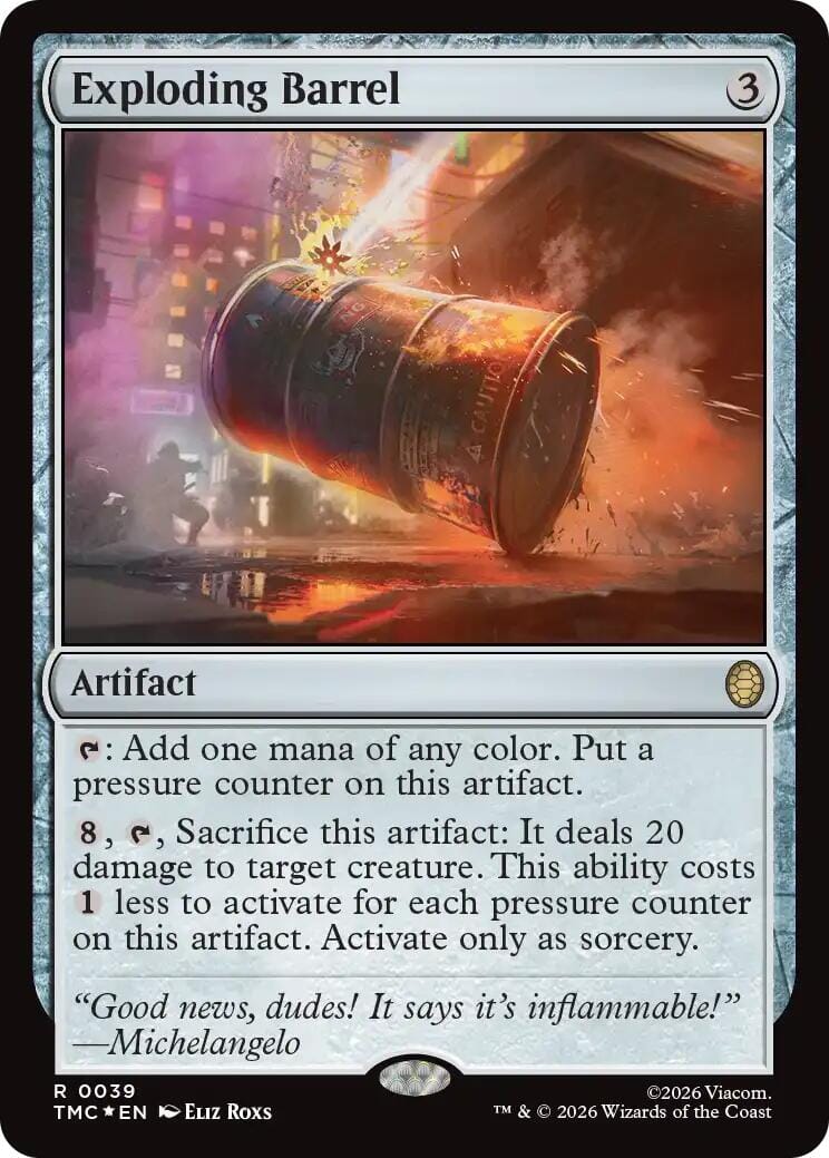 Exploding Barrel (Surge Foil) [Teenage Mutant Ninja Turtles Commander] MTG Single Magic: The Gathering  | Multizone: Comics And Games