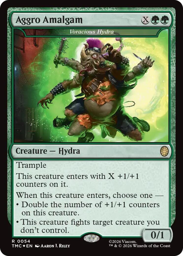 Aggro Amalgam - Voracious Hydra (Surge Foil) [Teenage Mutant Ninja Turtles Commander] MTG Single Magic: The Gathering  | Multizone: Comics And Games