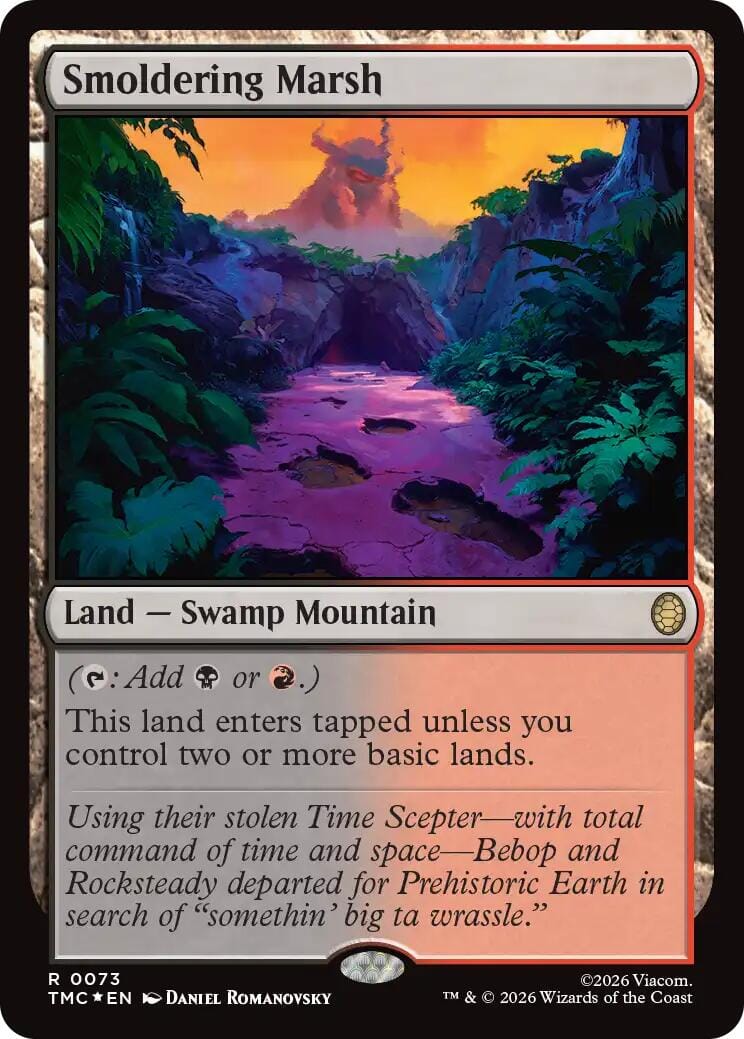 Smoldering Marsh (Surge Foil) [Teenage Mutant Ninja Turtles Commander] MTG Single Magic: The Gathering  | Multizone: Comics And Games