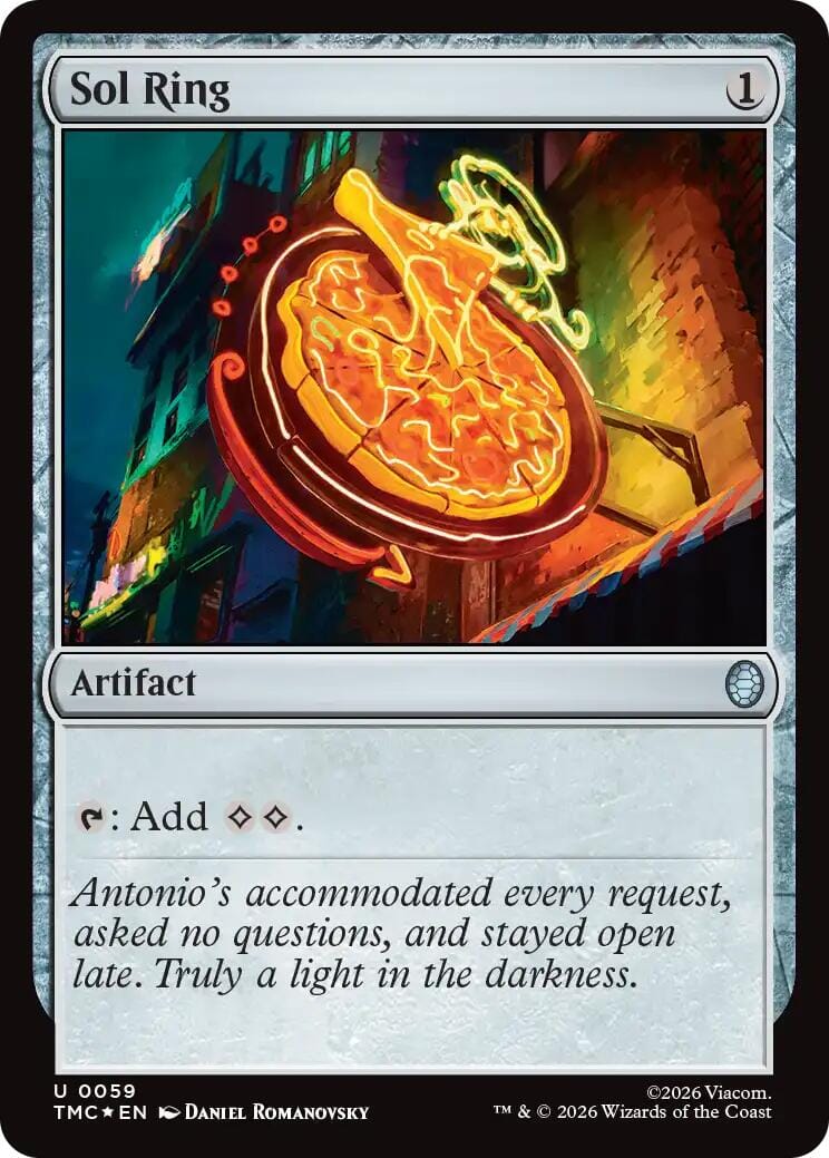 Sol Ring (Surge Foil) [Teenage Mutant Ninja Turtles Commander] MTG Single Magic: The Gathering  | Multizone: Comics And Games