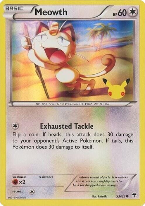 Meowth (053/083) - 53/83 (20th Anniversary) [Miscellaneous Cards] Pokemon Single Pokémon  | Multizone: Comics And Games