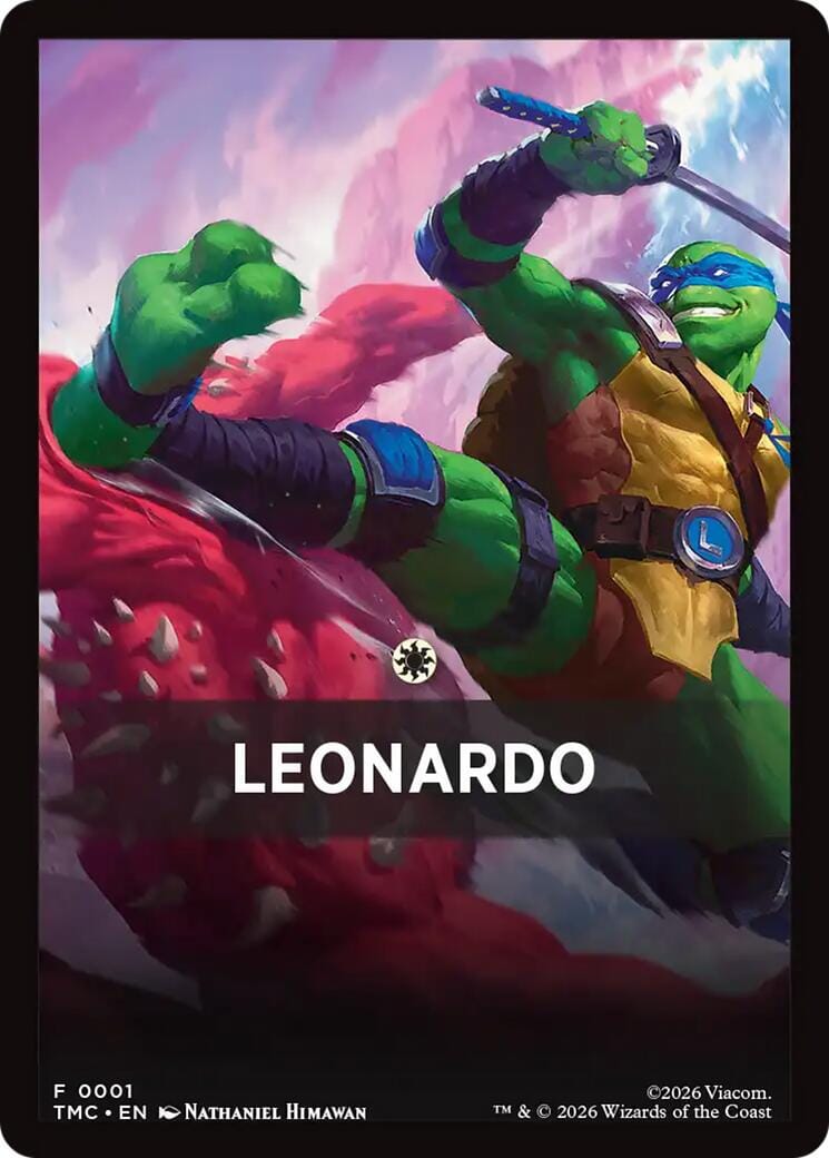 Leonardo Theme Card [Teenage Mutant Ninja Turtles Commander Tokens] MTG Single Magic: The Gathering  | Multizone: Comics And Games