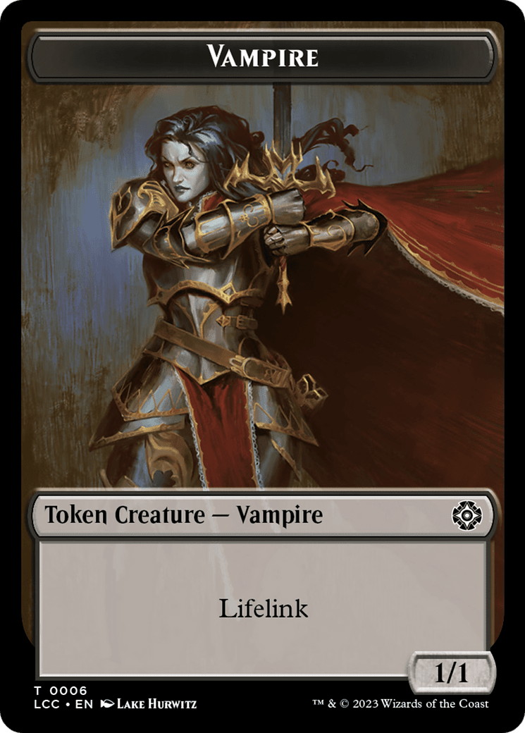 Vampire (0006) // Vampire Demon Double-Sided Token [The Lost Caverns of Ixalan Commander Tokens] MTG Single Magic: The Gathering  | Multizone: Comics And Games