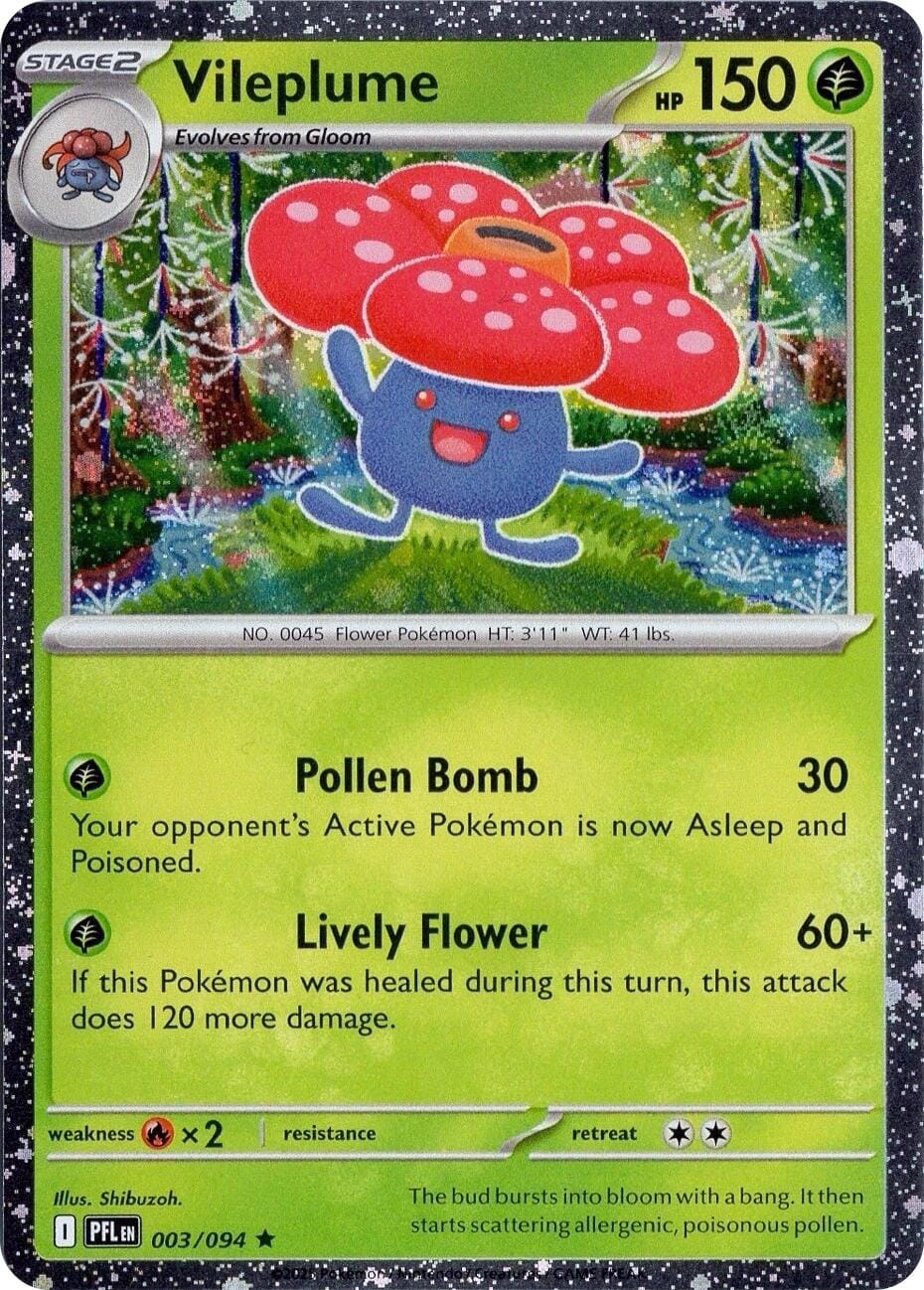 Vileplume (003/094) (Cosmos Holo) [Miscellaneous Cards] Pokemon Single Pokémon  | Multizone: Comics And Games