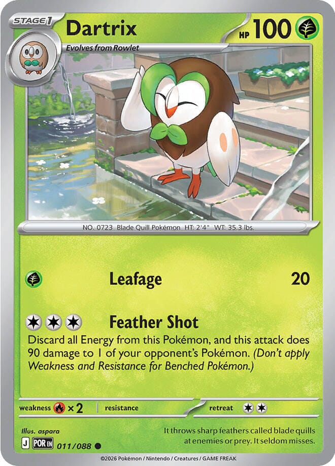 Dartrix (011/088) [Mega Evolution: Perfect Order] Pokemon Single Pokémon  | Multizone: Comics And Games