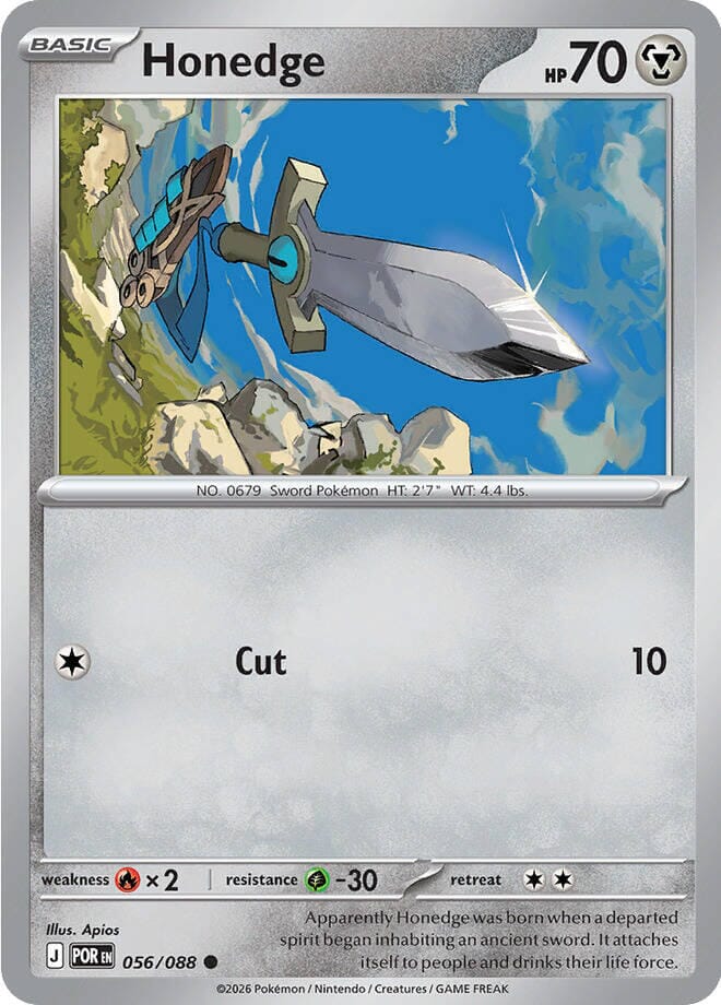 Honedge (056/088) [Mega Evolution: Perfect Order] Pokemon Single Pokémon  | Multizone: Comics And Games