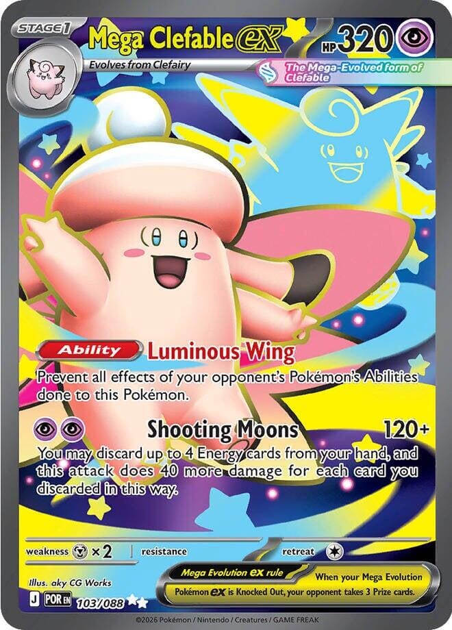 Mega Clefable ex (103/088) [Mega Evolution: Perfect Order] Pokemon Single Pokémon  | Multizone: Comics And Games