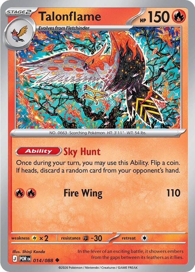 Talonflame (014/088) [Mega Evolution: Perfect Order] Pokemon Single Pokémon  | Multizone: Comics And Games