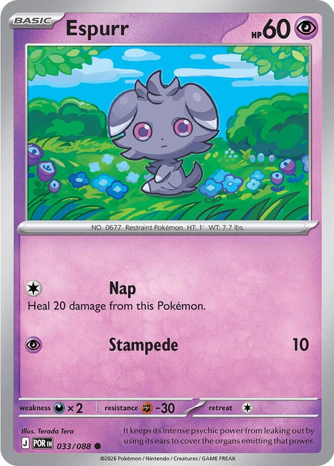 Espurr (033/088) [Mega Evolution: Perfect Order] Pokemon Single Pokémon  | Multizone: Comics And Games