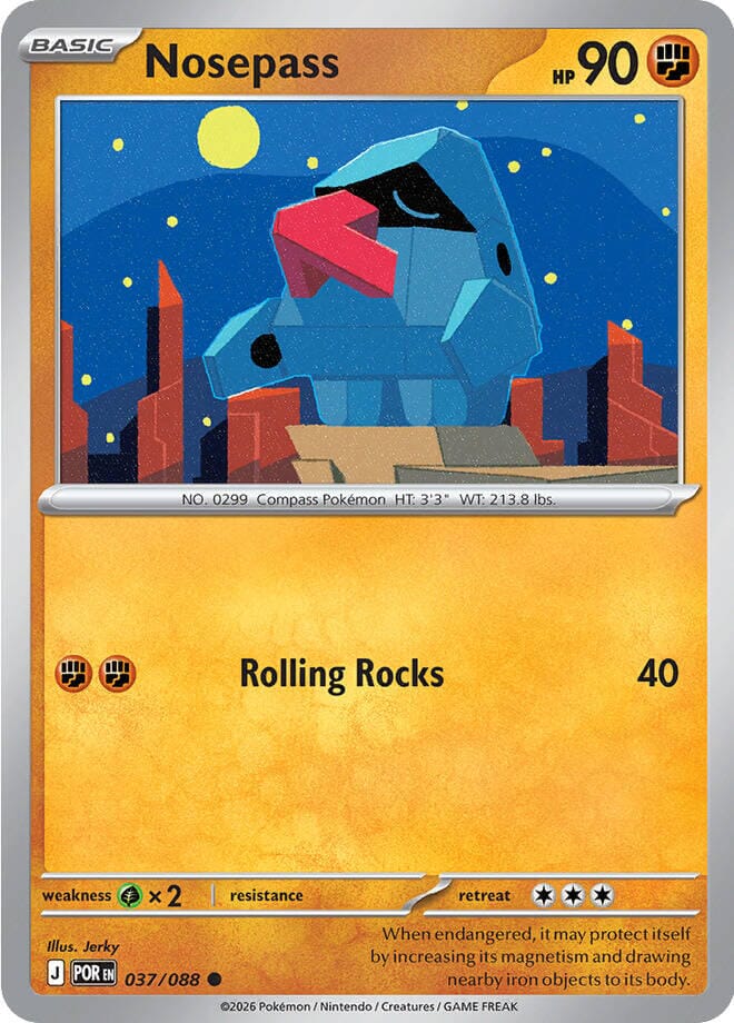 Nosepass (037/088) [Mega Evolution: Perfect Order] Pokemon Single Pokémon  | Multizone: Comics And Games