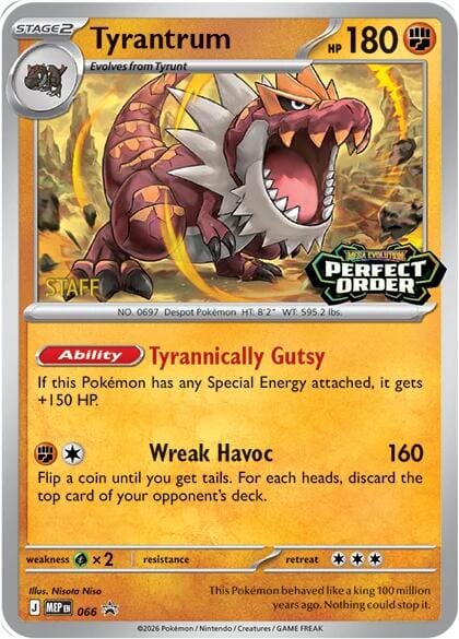 Tyrantrum (066) [Staff] [Mega Evolution Promo] Pokemon Single Pokémon  | Multizone: Comics And Games