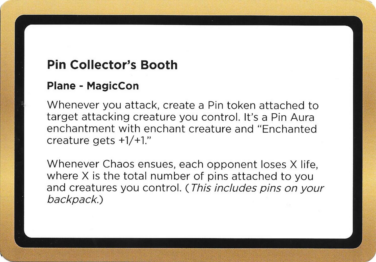 Pin Collector's Booth (Black Lotus Unknown Planechase) [Oversize Cards] MTG Single Magic: The Gathering  | Multizone: Comics And Games