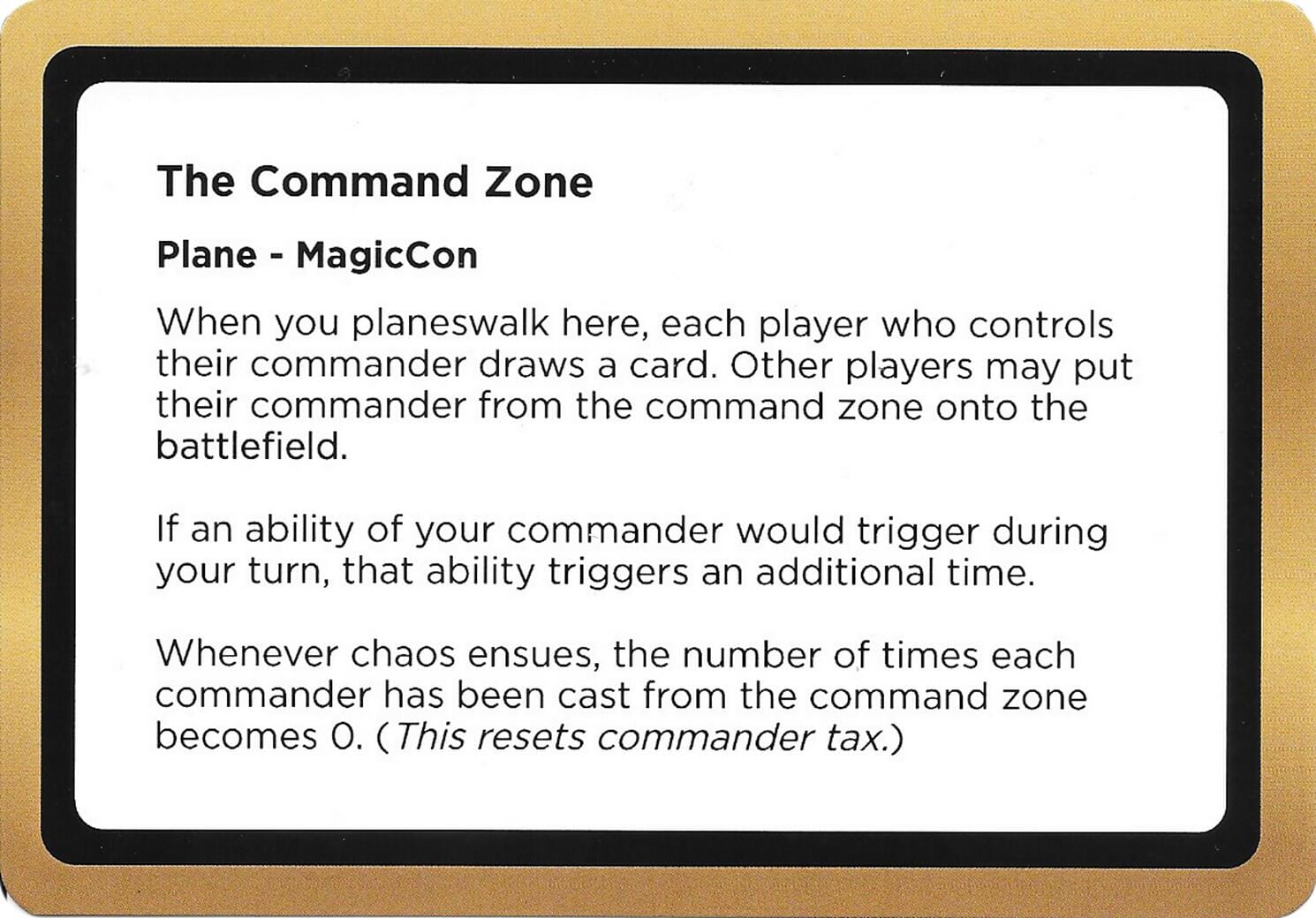 The Command Zone (Black Lotus Unknown Planechase) [Oversize Cards] MTG Single Magic: The Gathering  | Multizone: Comics And Games
