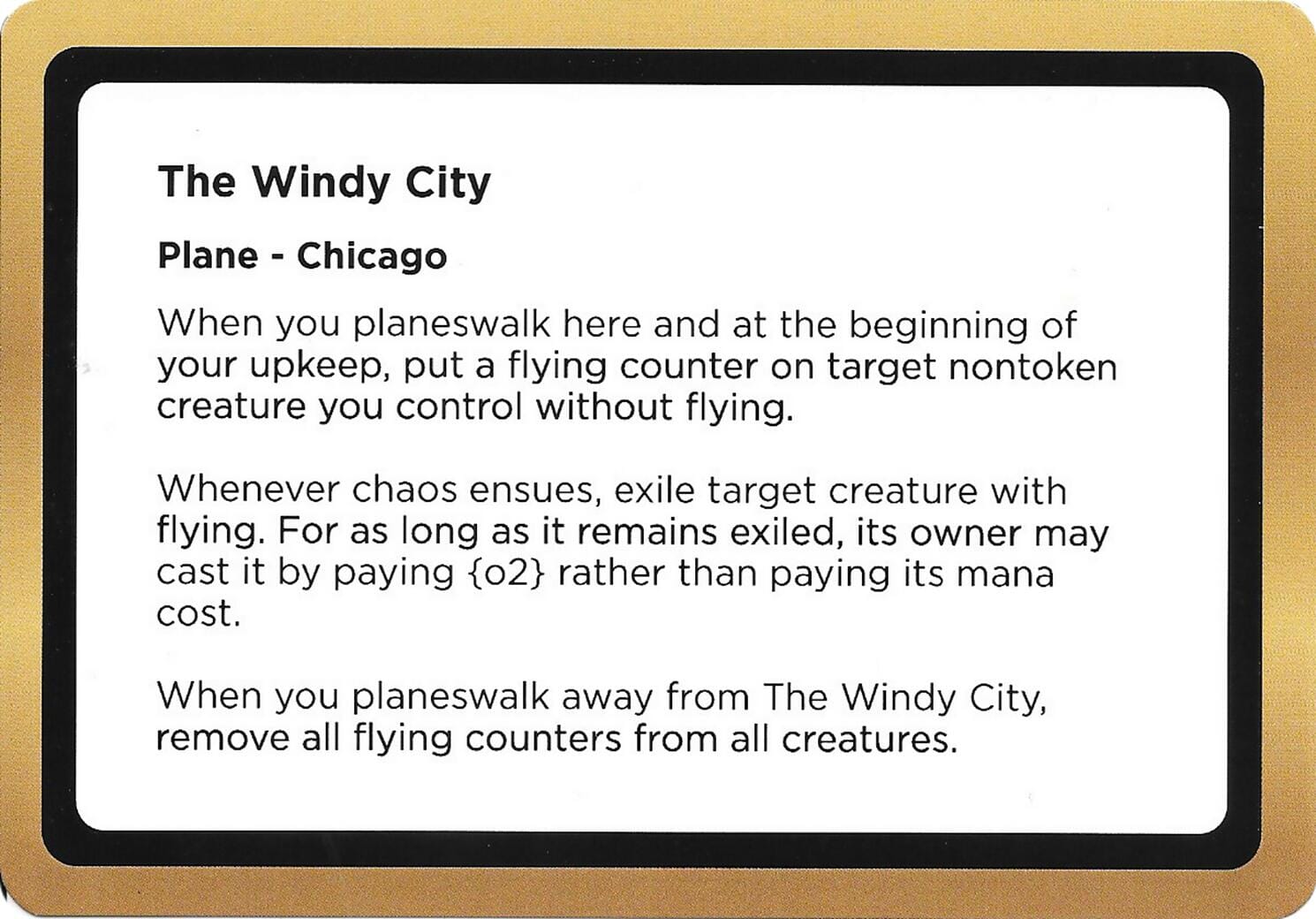 The Windy City (Black Lotus Unknown Planechase) [Oversize Cards] MTG Single Magic: The Gathering  | Multizone: Comics And Games