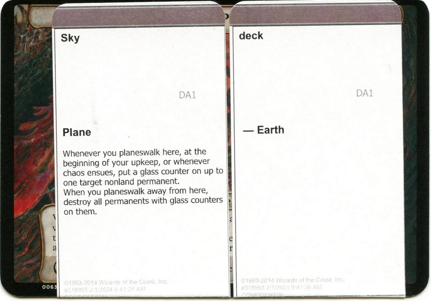 Sky Deck (Black Lotus Unknown Planechase) [Oversize Cards] MTG Single Magic: The Gathering  | Multizone: Comics And Games