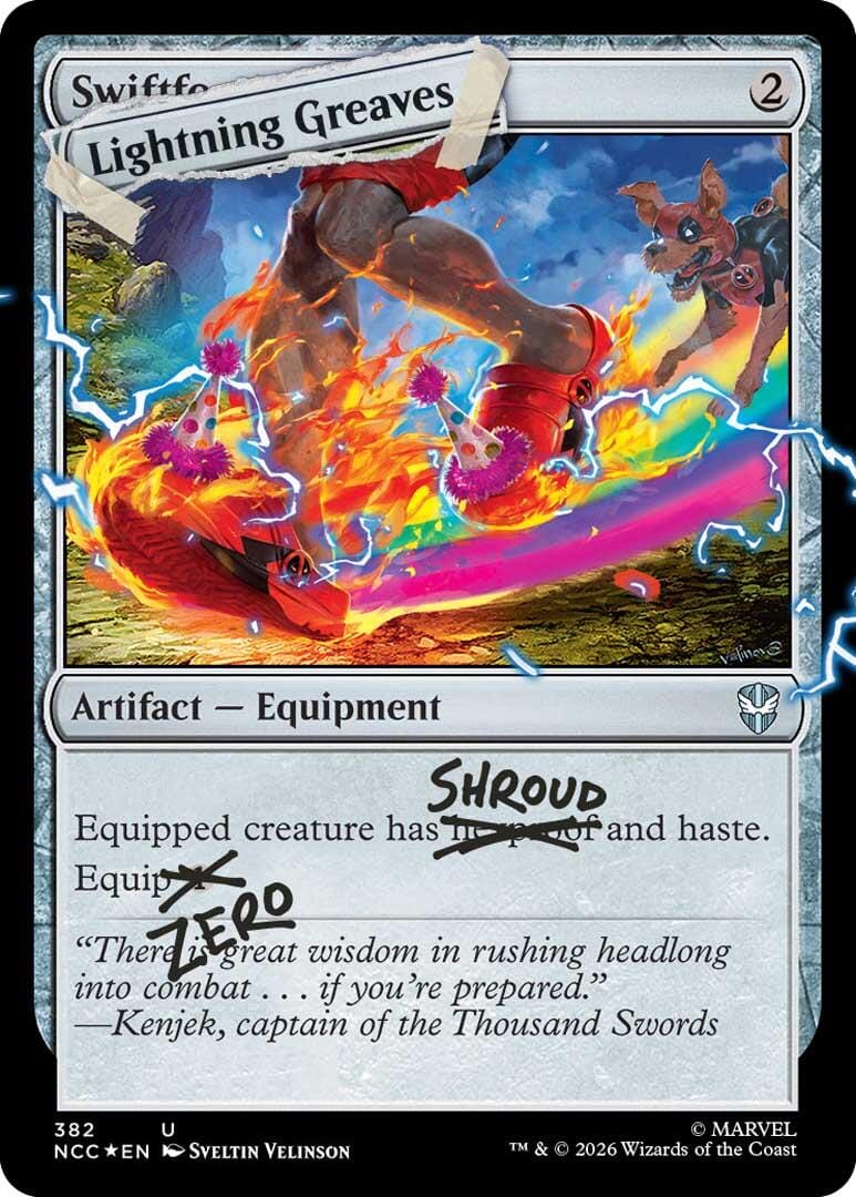 Lightning Greaves (382) (Pool Party Foil) [Secret Lair Drop Series] MTG Single Magic: The Gathering  | Multizone: Comics And Games