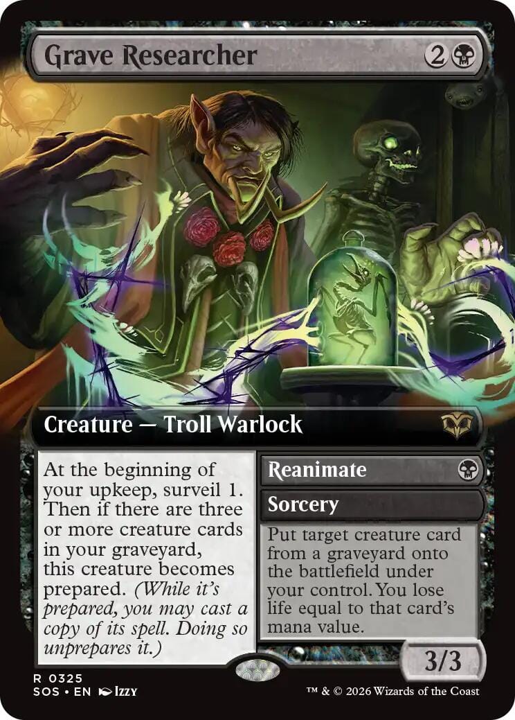 Grave Researcher (Extended Art) [Secrets of Strixhaven] MTG Single Magic: The Gathering  | Multizone: Comics And Games