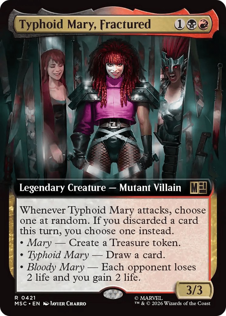 Typhoid Mary, Fractured (Extended Art) [Marvel Super Heroes Commander] MTG Single Magic: The Gathering  | Multizone: Comics And Games