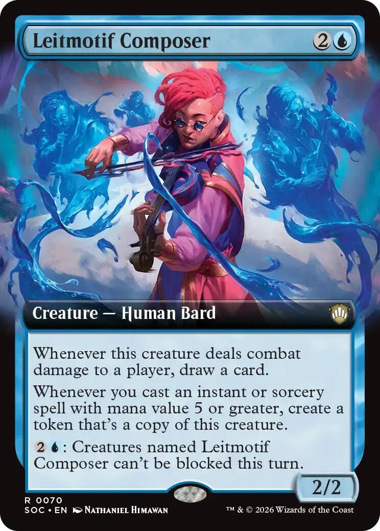 Leitmotif Composer (Extended Art) [Secrets of Strixhaven Commander] MTG Single Magic: The Gathering  | Multizone: Comics And Games