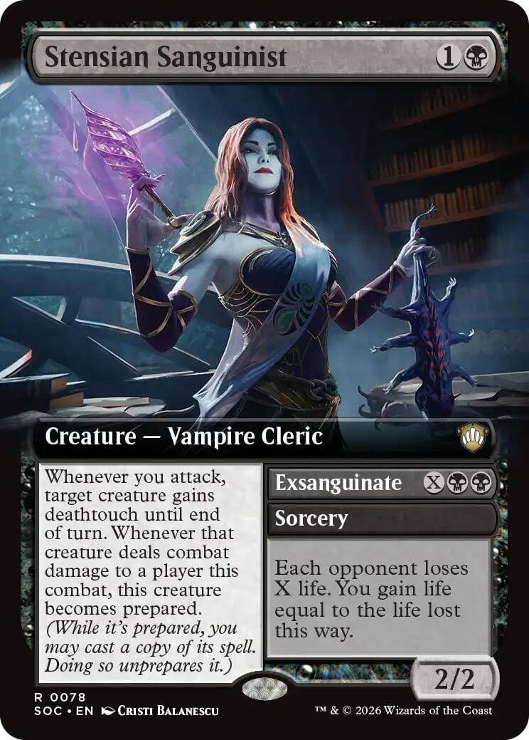 Stensian Sanguinist (Extended Art) [Secrets of Strixhaven Commander] MTG Single Magic: The Gathering  | Multizone: Comics And Games