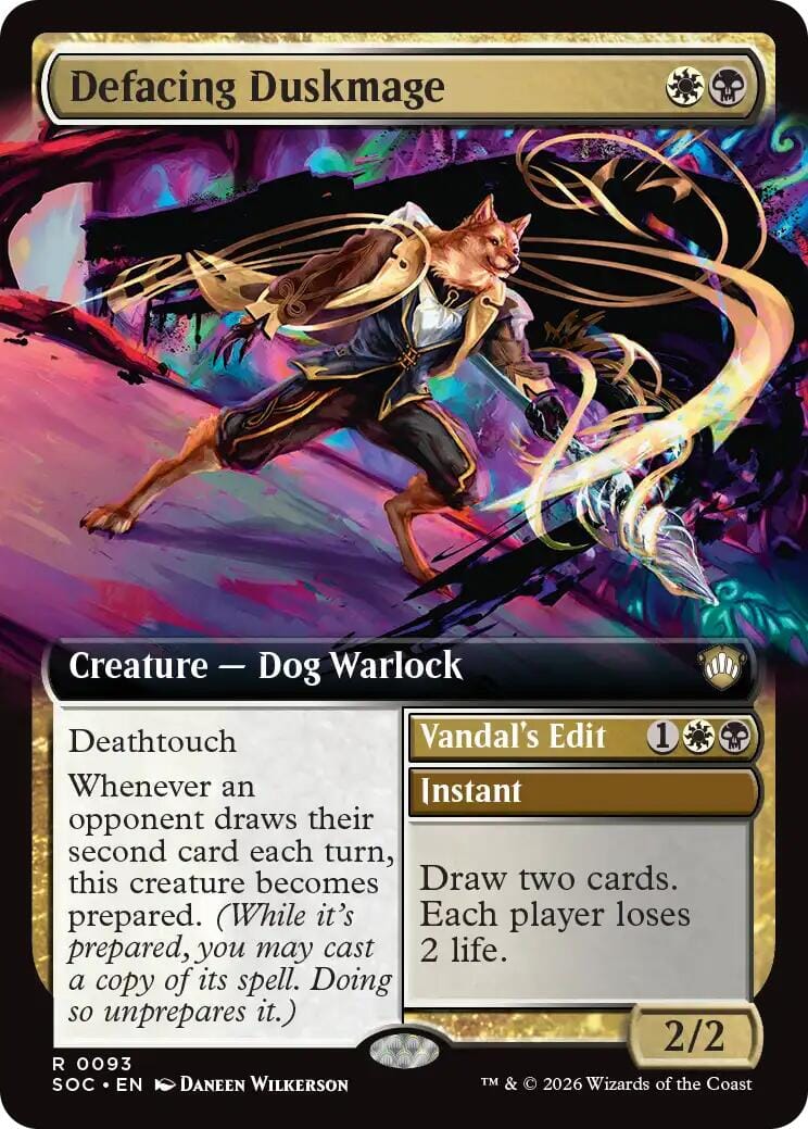 Defacing Duskmage (Extended Art) [Secrets of Strixhaven Commander] MTG Single Magic: The Gathering  | Multizone: Comics And Games