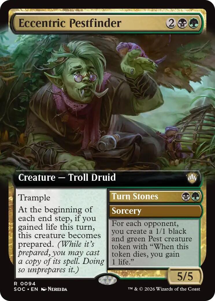 Eccentric Pestfinder (Extended Art) [Secrets of Strixhaven Commander] MTG Single Magic: The Gathering  | Multizone: Comics And Games