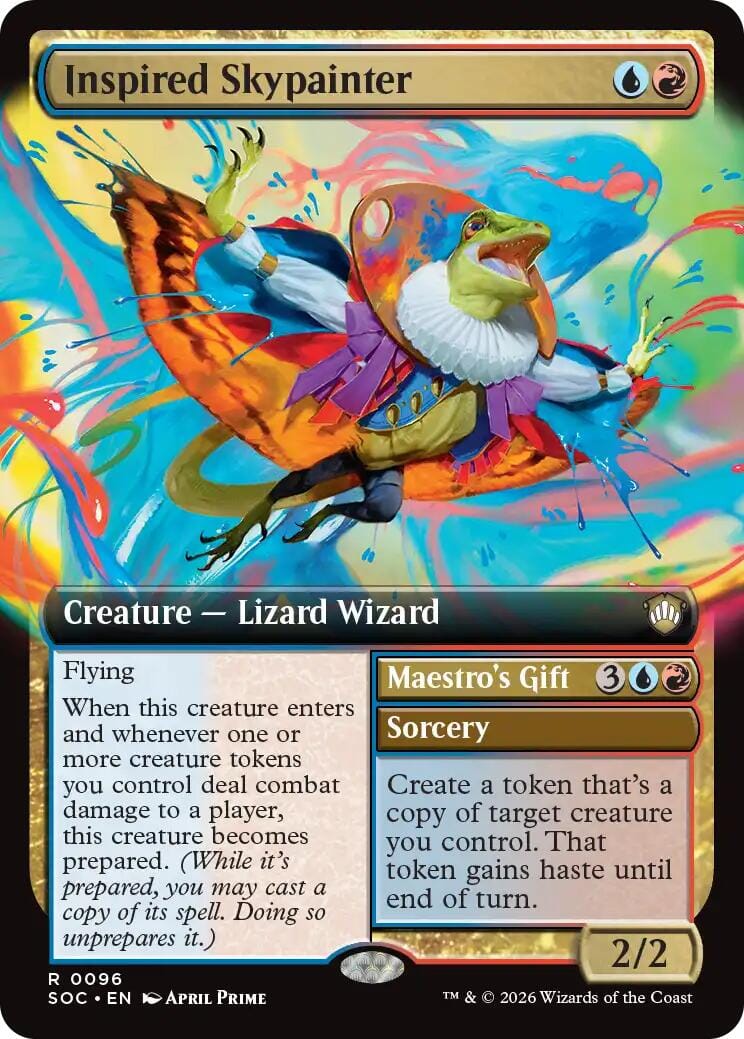 Inspired Skypainter (Extended Art) [Secrets of Strixhaven Commander] MTG Single Magic: The Gathering  | Multizone: Comics And Games