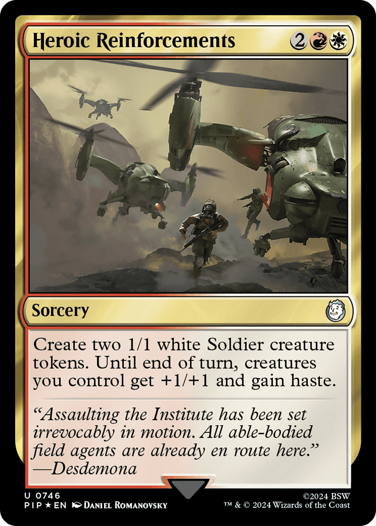 Heroic Reinforcements (Surge Foil) [Fallout] MTG Single Magic: The Gathering  | Multizone: Comics And Games