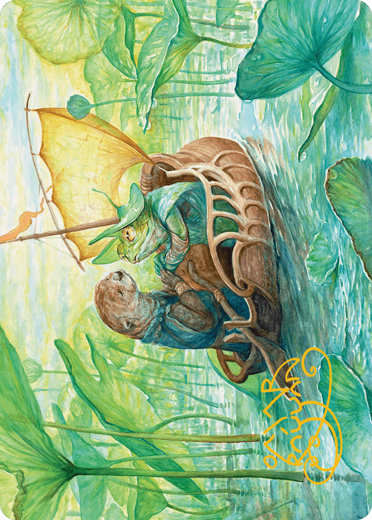Run Away Together Art Card (Gold-Stamped Signature) [Bloomburrow Art Series] MTG Single Magic: The Gathering  | Multizone: Comics And Games