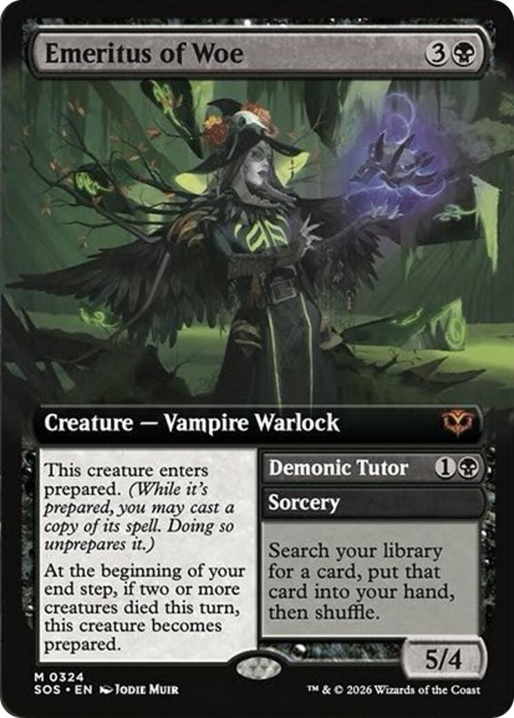 Emeritus of Woe (Extended Art) [Secrets of Strixhaven] MTG Single Magic: The Gathering  | Multizone: Comics And Games