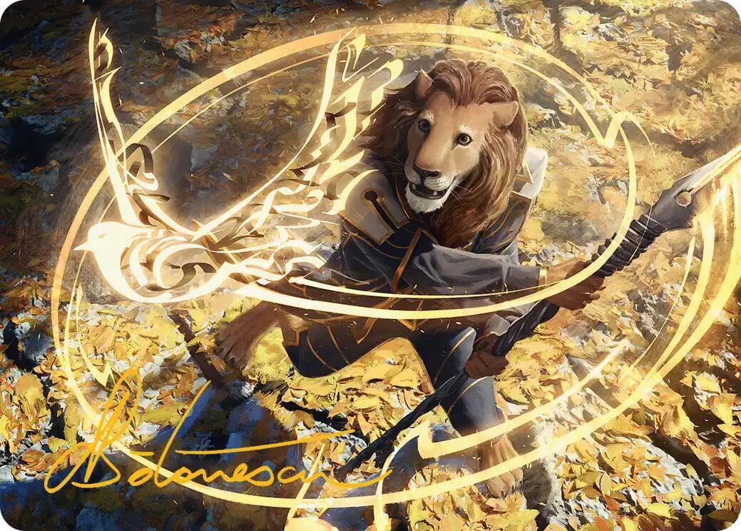 Eager Glyphmage Art Card (Gold-Stamped Signature) [Secrets of Strixhaven Art Series] MTG Single Magic: The Gathering  | Multizone: Comics And Games