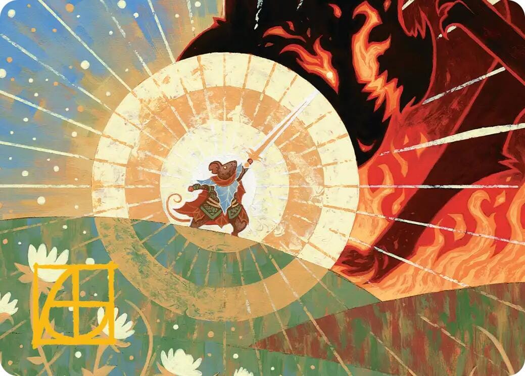 Repel Calamity Art Card (Gold-Stamped Signature) [Secrets of Strixhaven Art Series] MTG Single Magic: The Gathering  | Multizone: Comics And Games