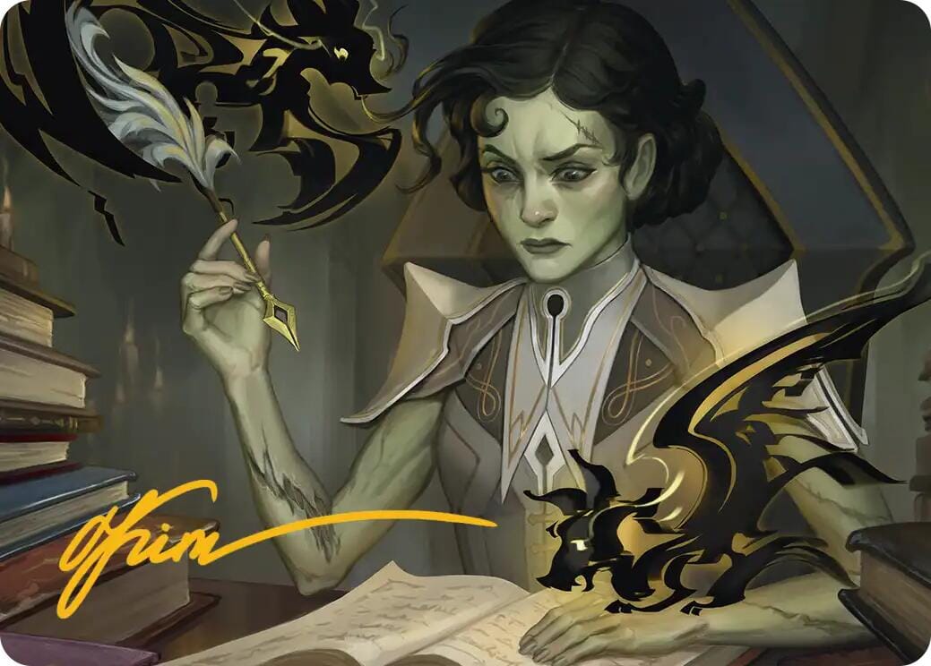 Eternal Student Art Card (Gold-Stamped Signature) [Secrets of Strixhaven Art Series] MTG Single Magic: The Gathering  | Multizone: Comics And Games