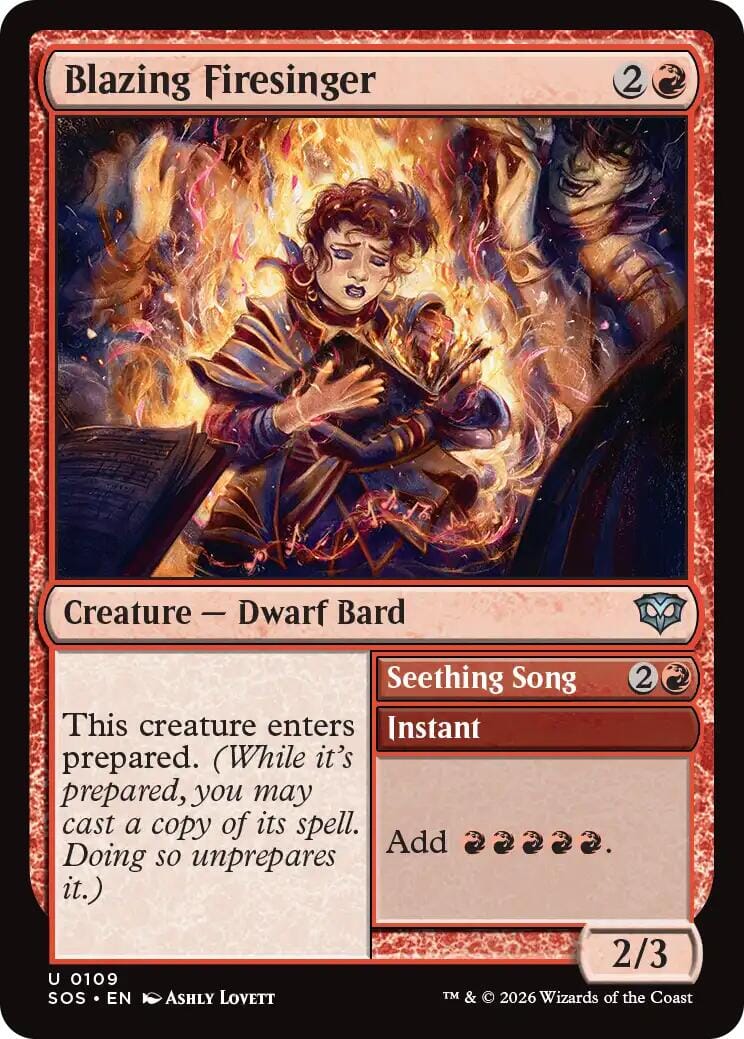 Blazing Firesinger [Secrets of Strixhaven] MTG Single Magic: The Gathering  | Multizone: Comics And Games
