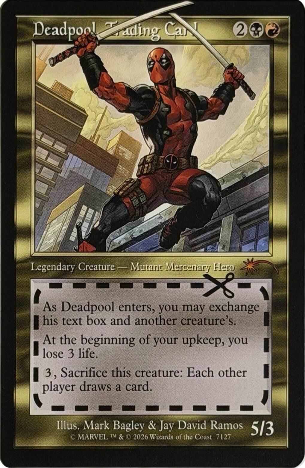 Deadpool, Trading Card (7127) [Secret Lair Drop Series] MTG Single Magic: The Gathering  | Multizone: Comics And Games