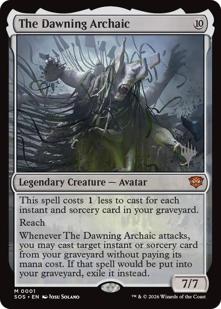 The Dawning Archaic [Secrets of Strixhaven Promos] MTG Single Magic: The Gathering  | Multizone: Comics And Games