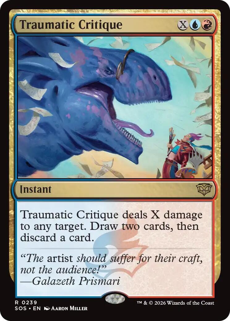 Traumatic Critique [Secrets of Strixhaven Promos] MTG Single Magic: The Gathering  | Multizone: Comics And Games