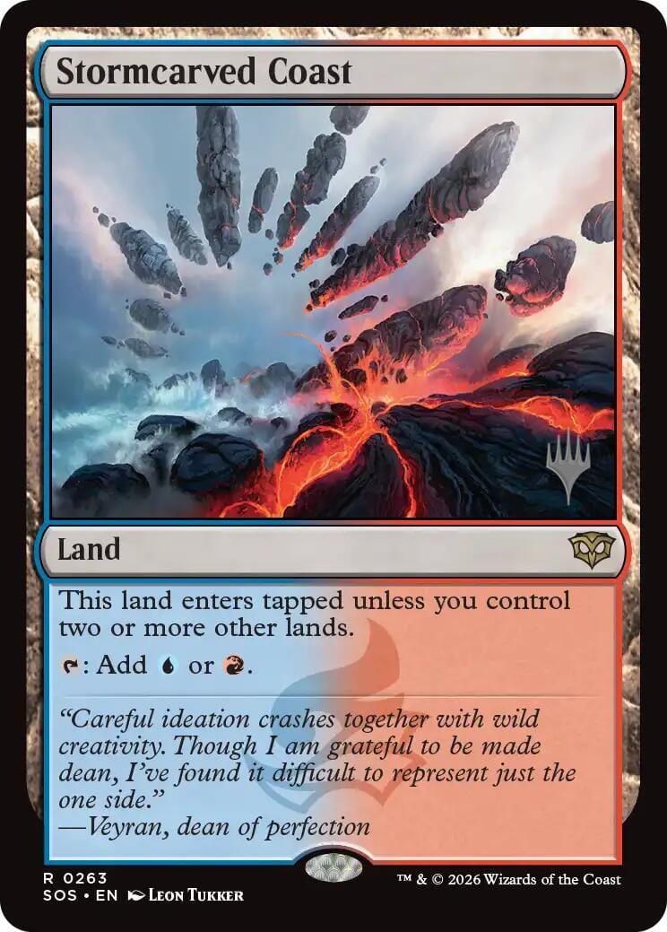 Stormcarved Coast [Secrets of Strixhaven Promos] MTG Single Magic: The Gathering  | Multizone: Comics And Games