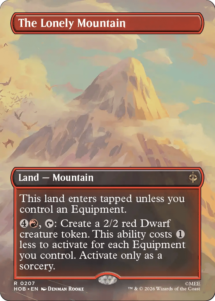 The Lonely Mountain (Borderless) (0207) [The Hobbit] MTG Single Magic: The Gathering  | Multizone: Comics And Games
